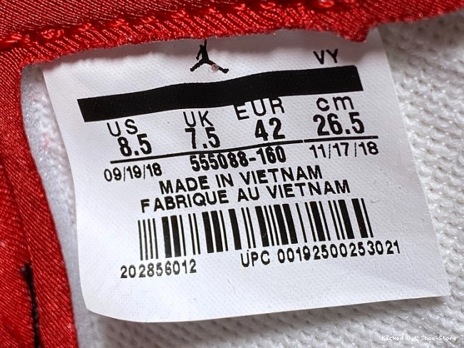 Kicked Out Shoe Store OG Retro Gym 1 Jordan Red High Air 555088-160 